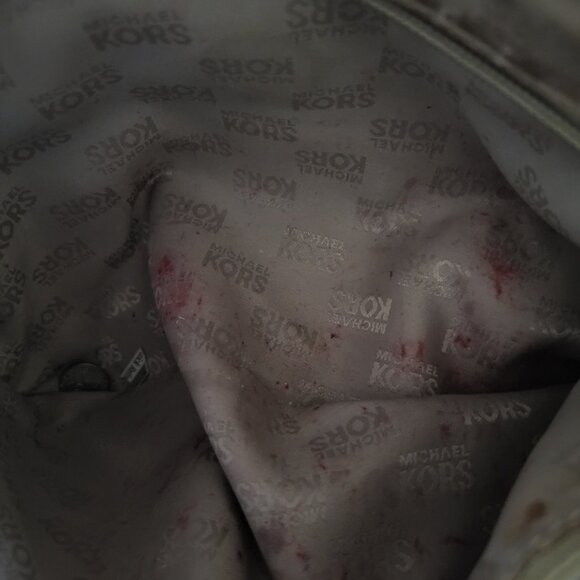 VINTAGE MICHAEL KORS PEBBLED CREAM LEATHER SHOULDER BAG - Picture 14 of 15